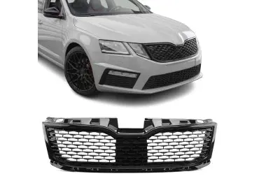 WR Front Grille for Skoda Octavia MK3 (17-20) facelift, glossy black