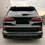 Exhaust Covers / Trims set for BMW X5 G05 / X6 G06 / X7 G07 with M-Pack, glossy black