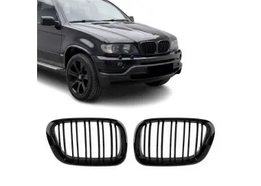 Performance kidney Grille set for BMW X5 E53 pre-facelift (99-03), glossy black