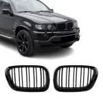 Performance kidney Grille set for BMW X5 E53 pre-facelift (99-03), glossy black