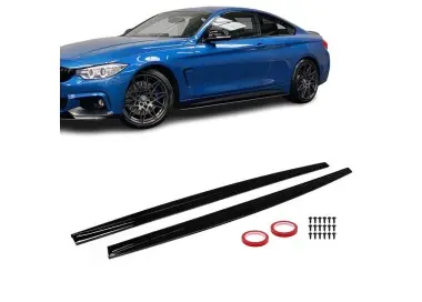 Performance Side Skirt extensions for BMW F32 / F33 / F36 with M-Pack, glossy black