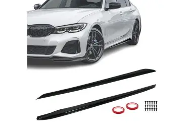 Set of Performance Side Skirt extensions for BMW G20 / G21 (18-26) with M-Pack, glossy black