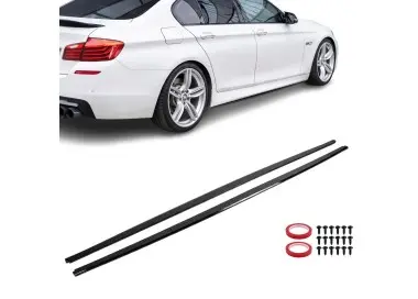 Performance side skirt extensions for BMW F10 / F11 (11-18), glossy black