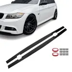 F-PERFORMANCE Side Skirt Extensions set for BMW E90 / E91 (05-11), glossy black