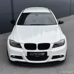 WR Front bumper Lip Spoiler for BMW E90 / E91 LCI M-Pack, glossy black, EXTRA-SRONG VERSION