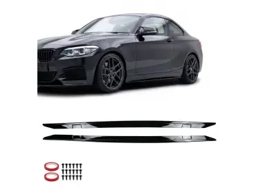 Performance Side Skirt extensions set for BMW F22 / F23, glossy black