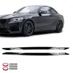 Performance Side Skirt extensions set for BMW F22 / F23, glossy black