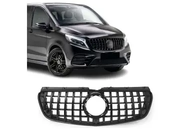 Panamericana GT-style Front Grille for Mercedes V-Class W447 (14-19) pre-facelift, glossy black