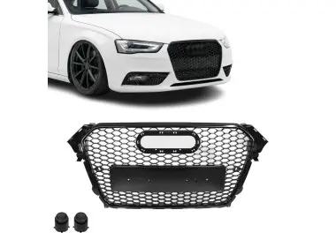 RS-style Front Grille for Audi A4 B8.5 / S4 B8.5 (12-15), glossy black