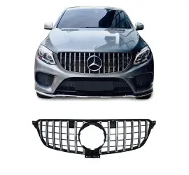 Front grille for Mercedes-Benz GLE C292 (15-) coupe, black + chrome
