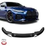 EVO Front Bumper Lip Spoiler for BMW G26 Gran Coupe (21-26) with M-Pack, glossy black
