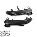 Sequential LED mirror indicators set (left + right), smoked