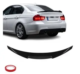 EVO M4-style Trunk Spoiler for BMW E90 (05-11), glossy...
