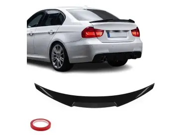 EVO M4-style Trunk Spoiler for BMW E90 (05-11), glossy black