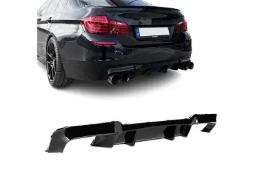 M5 style Diffuser for BMW F10 / F11 with rear M-Pack bumper, glossy black
