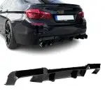 M5 style Diffuser for BMW F10 / F11 with rear M-Pack bumper, glossy black