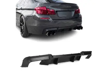 M5 style Diffuser for BMW F10 / F11 with rear M-Pack bumper, matte black