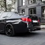 M5 style Diffuser for BMW F10 / F11 with rear M-Pack bumper, glossy black