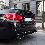 M5 style Diffuser for BMW F10 / F11 with rear M-Pack bumper, glossy black