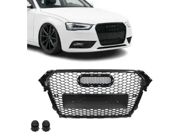 RS-style Front Grille for Audi A4 B8.5 / S4 B8.5 (12-15), glossy black