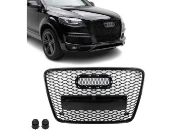 RS-style Front Grille for Audi Q7 4L (06-15), glossy black