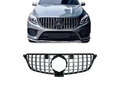 Front grille for Mercedes-Benz GLE C292 (15-) coupe, black + chrome