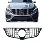 Front grille for Mercedes-Benz GLE C292 (15-) coupe, black + chrome