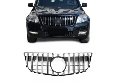 Front grille for Mercedes-Benz GLK X204 (12-15), black + chrome