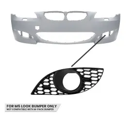 Fog light Grille for BMW E60 / E61 M5 style bumper,...