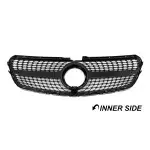 Diamond Front Grille for Mercedes V-Class W447 (14-19) pre-facelift, black + chorme