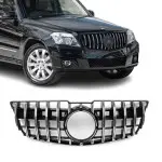 Panamericana GT-style Front Grille for Mercedes GLK X204 (08-12) pre-facelift, black + chrome