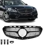 Diamond Front Grille for Mercedes W212 / S212 facelift (13-16), black + chrome
