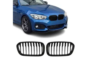 Front Kidney Grille set for BMW F20 / F21 (15-19) LCI, glossy black