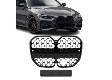 Front Kidney Grille for BMW G22 / G23 with standard distronic (without Driving Assistant Pro), glossy black