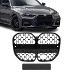 Front Kidney Grille for BMW G22 / G23 with standard distronic (without Driving Assistant Pro), glossy black