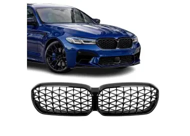 Diamond Kidney Grille for BMW G30 / G31 / F90 LCI (20-23), glossy black