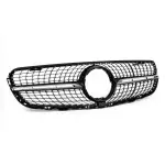 Diamond Front Grille for Mercedes GLC W253 / C253 / X253 (15-19) pre-facelift, black + chrome