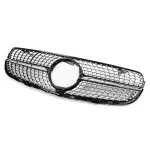 Diamond Front Grille for Mercedes GLC W253 / C253 / X253 (15-19) pre-facelift, black + chrome