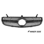 Diamond Front Grille for Mercedes GLC W253 / C253 / X253 (15-19) pre-facelift, black + chrome