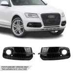 RS-style Fog Light Grille set for Audi Q5 8R facelift (12-17) standard version, black