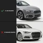 Fog Light Grille / Covers set for Audi A4 B9 (15-19) S-Line, without distronic, glossy + chrome