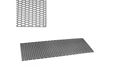 Universal mesh Grille for Bumpers, V1, honeycomb, ABS plastic, 120x40 cm