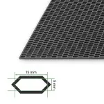 Universal mesh Grille for Bumpers, V2, honeycomb, ABS plastic, 120x40 cm