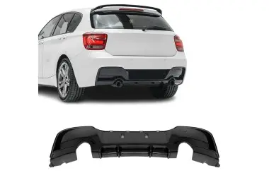 Performance Rear Bumper Diffuser for BMW F20 / F21 PRE-LCI (M135i), glossy black