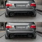 WR Rear Bumper Diffuser for BMW E60 / E61 with M-Pack, glossy black