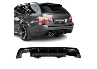 WR Rear Bumper Diffuser for BMW E60 / E61 with M-Pack, glossy black