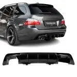 WR Rear Bumper Diffuser for BMW E60 / E61 with M-Pack, glossy black