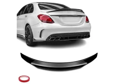 PSM-style Trunk Spoiler for Mercedes W205 (14-21) sedan, glossy black