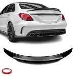 PSM-style Trunk Spoiler for Mercedes W205 (14-21) sedan, glossy black