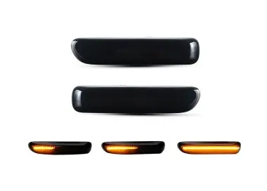 Sequential LED side indicators for BMW E46, black